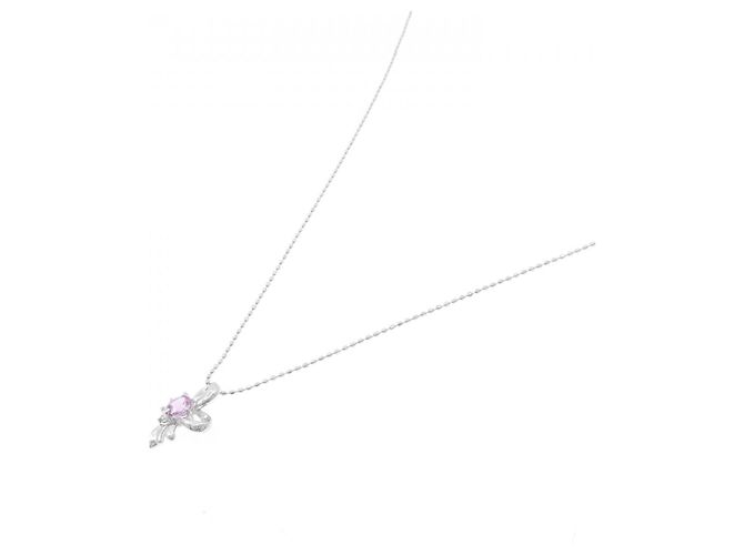 Autre Marque Collana in oro bianco Au750, zaffiro e diamante Argento - vista 2
