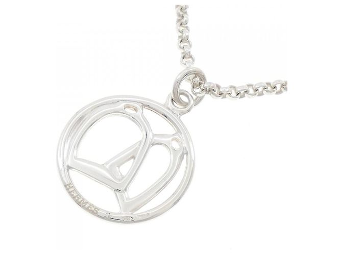 Hermès Hermes 925 Silver Necklace Silvery - view 4
