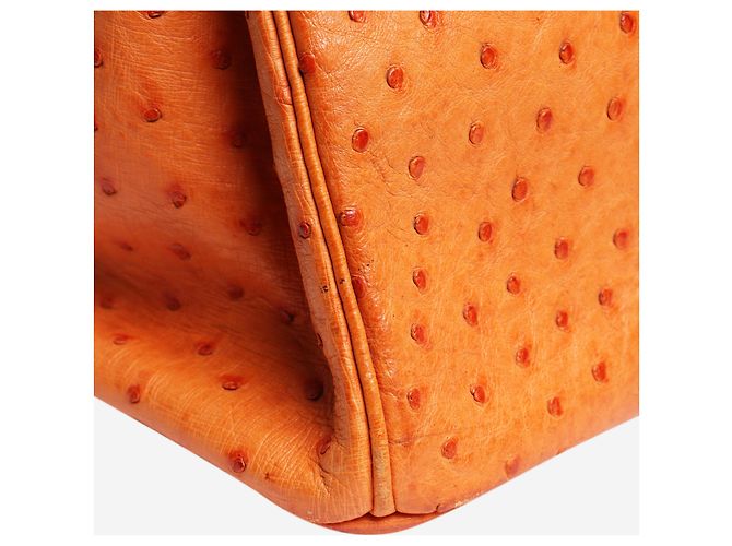 Hermès Borsa Birkin 30 arancione in pelle di struzzo - vista 9
