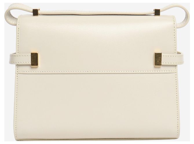 Saint Laurent Borsa a spalla Manhattan crema - vista 3