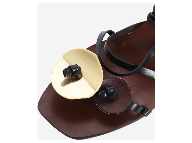 Tory Burch Braune Patos-Absatzsandalen - Größe EU 38.5 - Ansicht 3