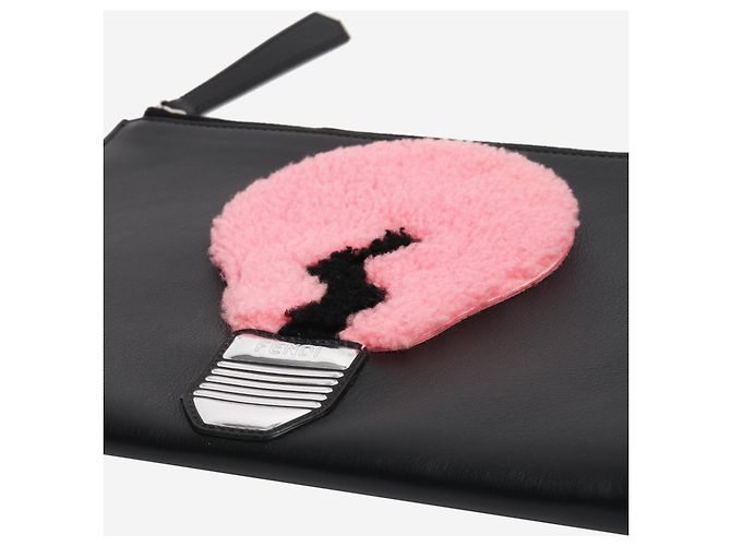 Fendi Clutch a forma di lampadina nera Nero - vista 3