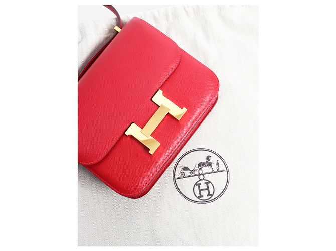 Hermès Borsa Constance 18 rossa in pelle Epsom Rosso - vista 7