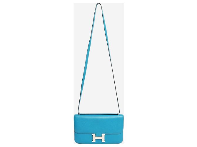 Hermès Borsa Constance Elan blu in pelle Epsom - vista 2