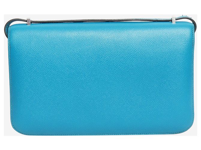 Hermès Borsa Constance Elan blu in pelle Epsom - vista 4