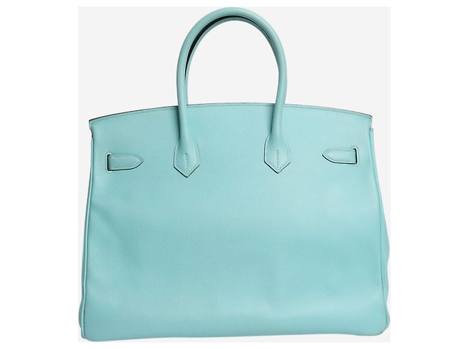 Hermès Birkin 35 in epson blu atol - vista 2