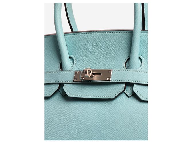 Hermès Birkin 35 in epson blu atol - vista 6