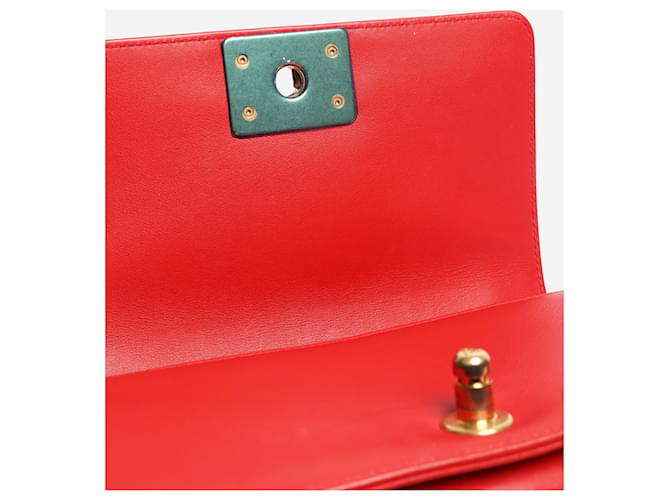 Boy Chanel Bolso de niño en python rojo 2014 Roja - vista 5