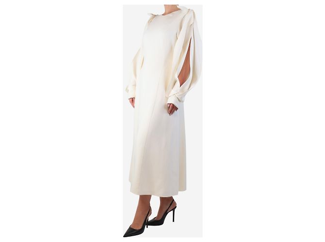 Gabriela Hearst Creme Carlotta Cape Kleid - Größe - Ansicht 3