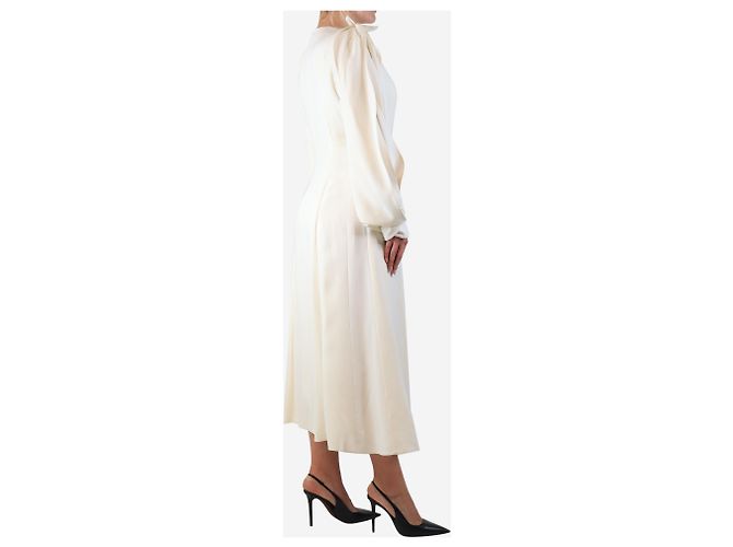 Gabriela Hearst Creme Carlotta Cape Kleid - Größe - Ansicht 4