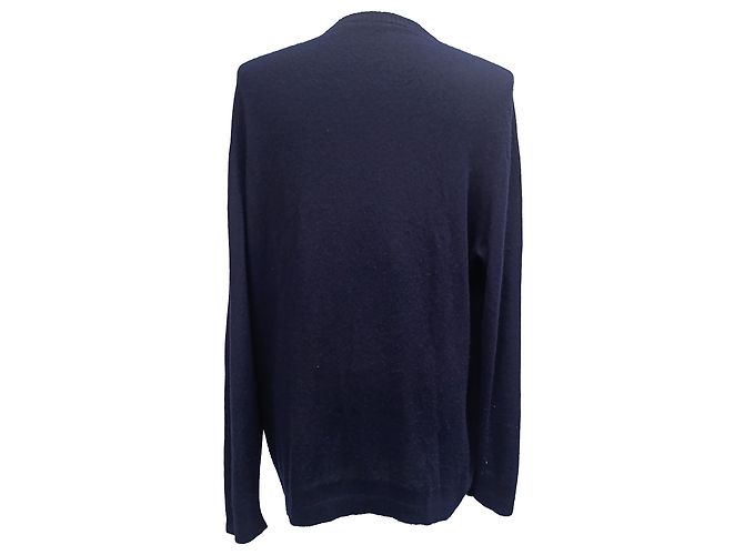 Loro Piana Strickpullover aus marineblauem Kaschmir mit Rundhalsausschnitt - Ansicht 2