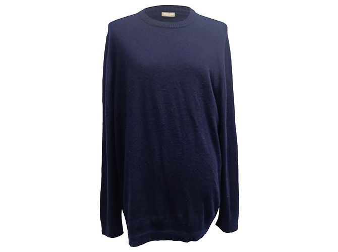 Loro Piana Strickpullover aus marineblauem Kaschmir mit Rundhalsausschnitt - Ansicht 5