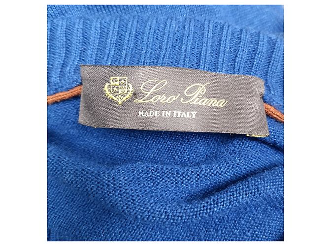 Loro Piana Strickpullover mit Rundhalsausschnitt aus marineblauem Kaschmir - Ansicht 4