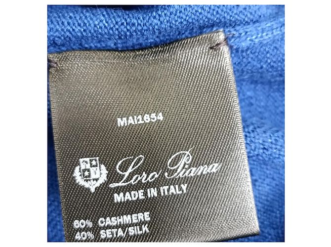 Loro Piana Strickpullover mit Rundhalsausschnitt aus marineblauem Kaschmir - Ansicht 5