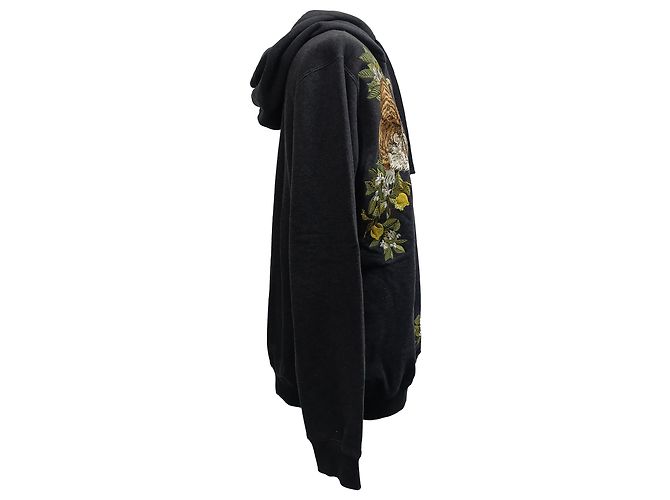 Sudadera de algodón gris bordada con tigre Dolce & Gabbana - vista 2