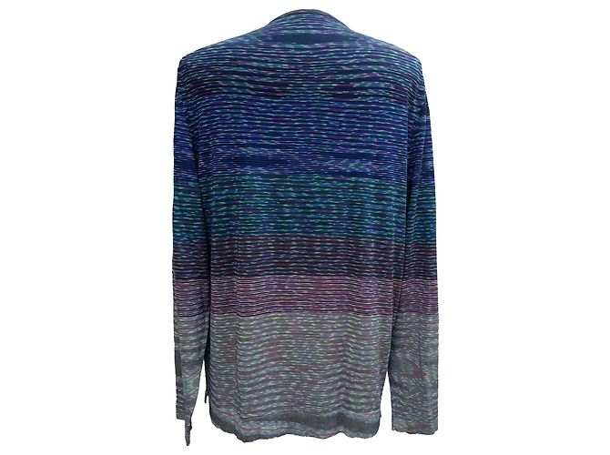 Top a maniche lunghe in cotone multicolore con mezza abbottonatura di Missoni - vista 2