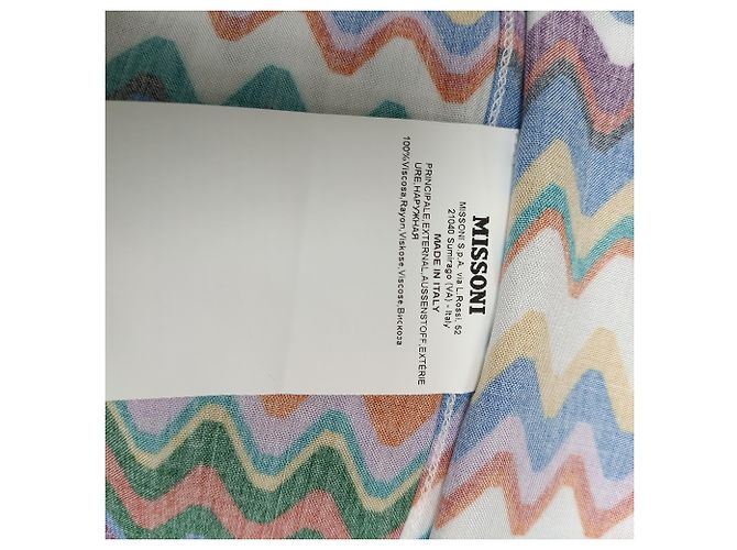 Camicia a maniche lunghe con colletto convertibile stampata in viscosa multicolore Missoni - vista 4