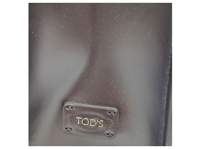 Tod's Slim Script Tote aus braunem Leder Rot - Ansicht 6