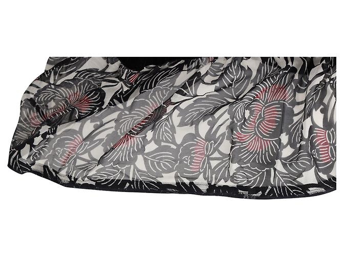 Gonna midi a strati in seta multicolore con stampa floreale di Antonio Marras - vista 7