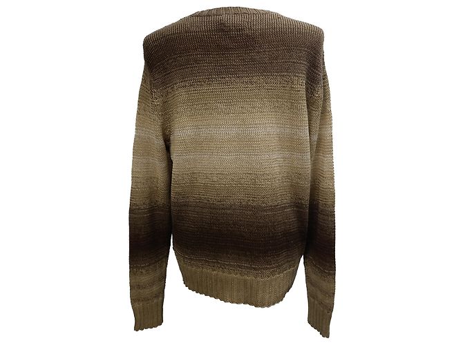 Autre Marque Ralph Lauren Ombre Strickpullover aus braunem Leinen Rot - Ansicht 2