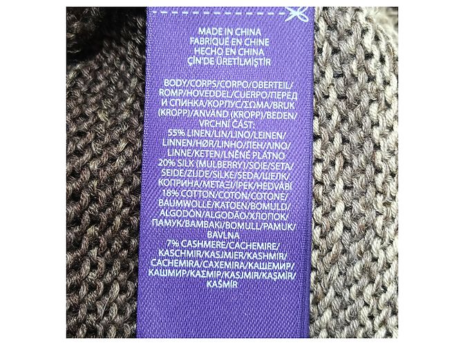 Autre Marque Ralph Lauren Ombre Strickpullover aus braunem Leinen Rot - Ansicht 4