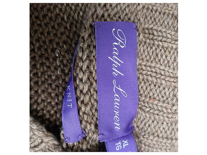 Autre Marque Ralph Lauren Ombre Strickpullover aus braunem Leinen Rot - Ansicht 5