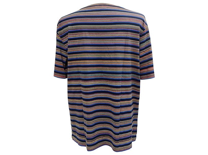 T-shirt a righe patch Missoni in cotone multicolore - vista 2