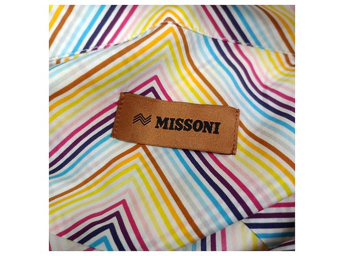 Camicia con stampa zigzag Missoni in cotone multicolore - vista 2