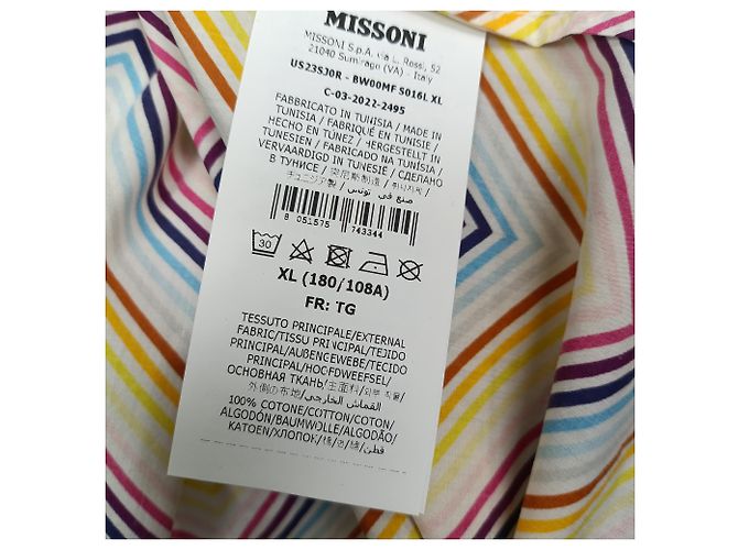Camicia con stampa zigzag Missoni in cotone multicolore - vista 3