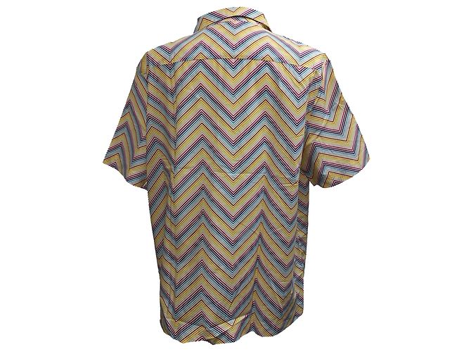 Camicia con stampa zigzag Missoni in cotone multicolore - vista 4