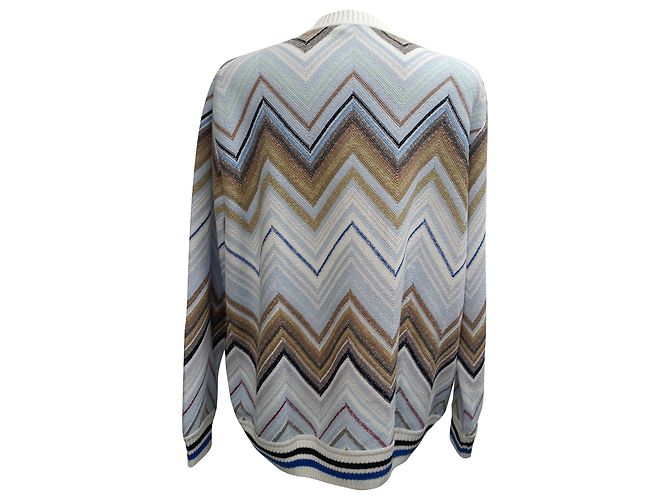 Missoni Zig-Zag Printed Buttoned Cardigan in Multicolor Cotton Multiple colors - view 2