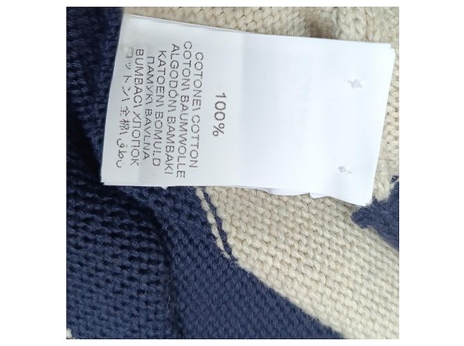 Strickjacke aus navyblauer Baumwolle mit Knöpfen von Brunello Cucinelli Marineblau - Ansicht 5