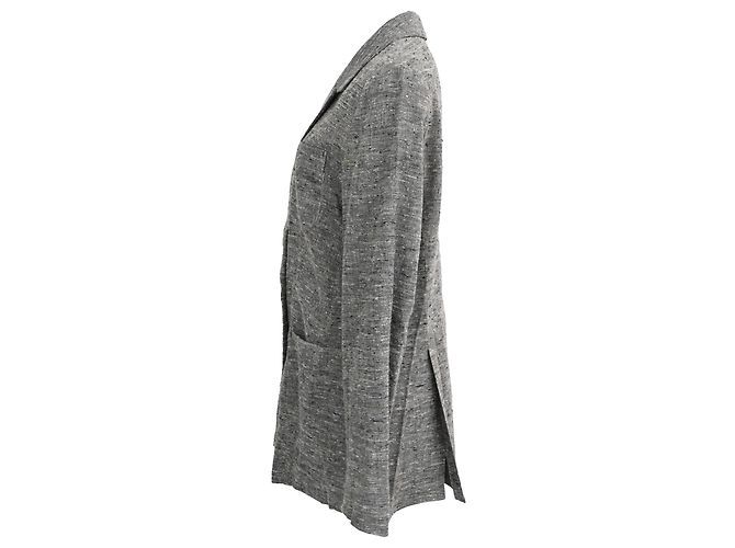 Blazer cruzado de seda gris Isabel Marant Kelis - vista 2