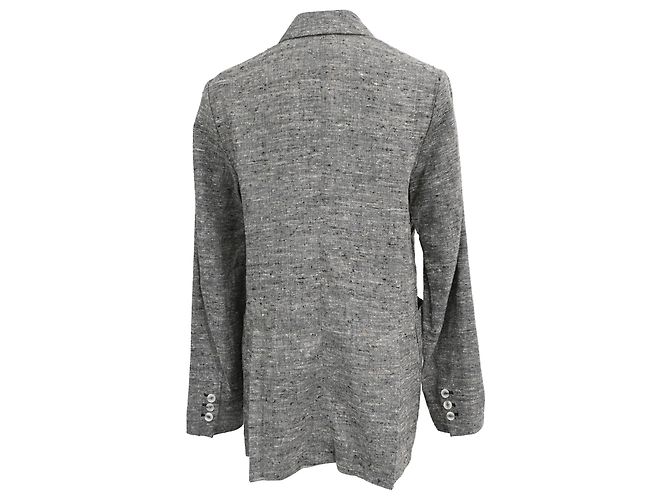 Blazer cruzado de seda gris Isabel Marant Kelis - vista 3