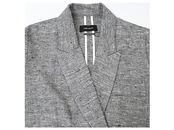 Blazer cruzado de seda gris Isabel Marant Kelis - vista 5