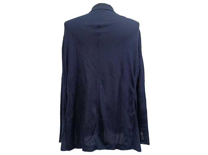 Blazer de un solo botón con bolsillos en algodón azul marino Loro Piana - vista 2