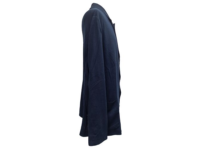 Blazer de un solo botón con bolsillos en algodón azul marino Loro Piana - vista 3