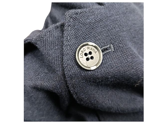 Blazer de un solo botón con bolsillos en algodón azul marino Loro Piana - vista 4