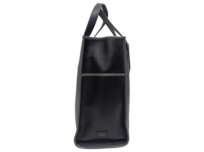 Tod's Slim Script Tote aus schwarzem Leder - Ansicht 2