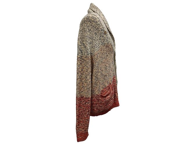 Missoni gestrickte Strickjacke mit Schalkragen aus mehrfarbigem Baumwollmaterial Mehrfarben - Ansicht 4