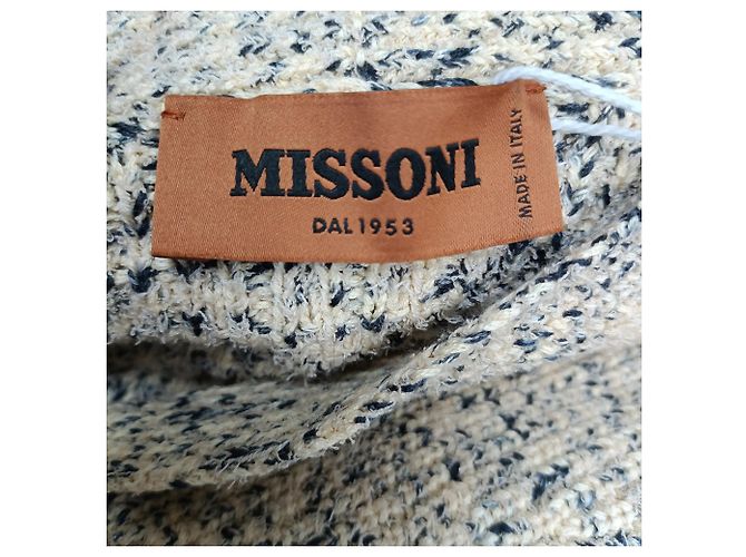 Missoni gestrickte Strickjacke mit Schalkragen aus mehrfarbigem Baumwollmaterial Mehrfarben - Ansicht 5