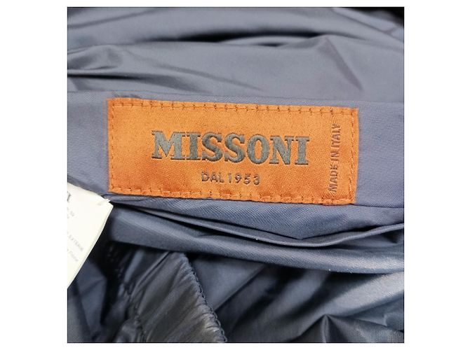 Chaqueta con capucha estampada Missoni en poliamida azul marino - vista 2