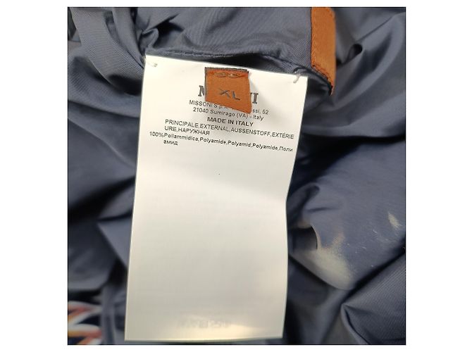 Chaqueta con capucha estampada Missoni en poliamida azul marino - vista 3