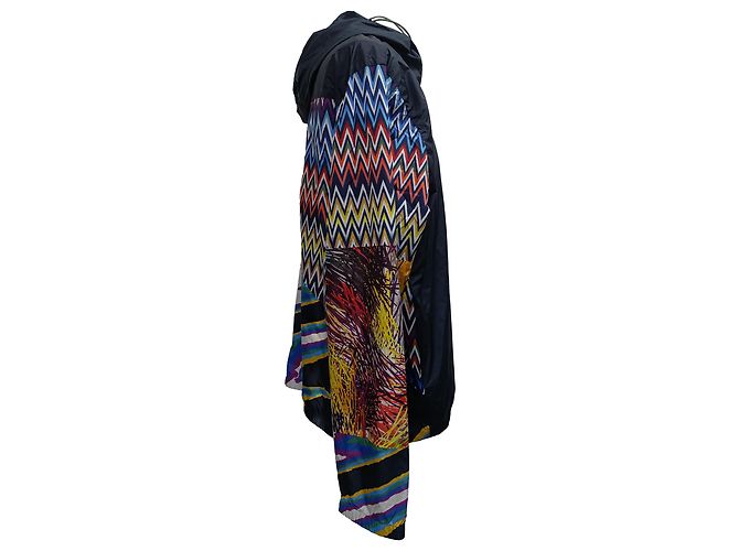 Chaqueta con capucha estampada Missoni en poliamida azul marino - vista 5