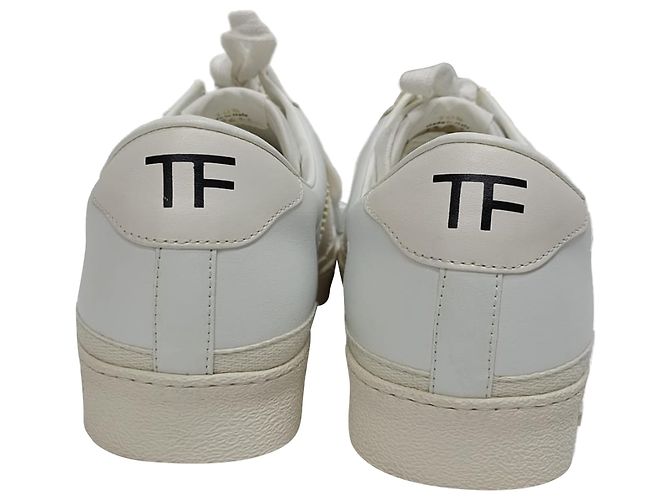 Tênis Bannister Tom Ford em couro branco Cru - vista 4