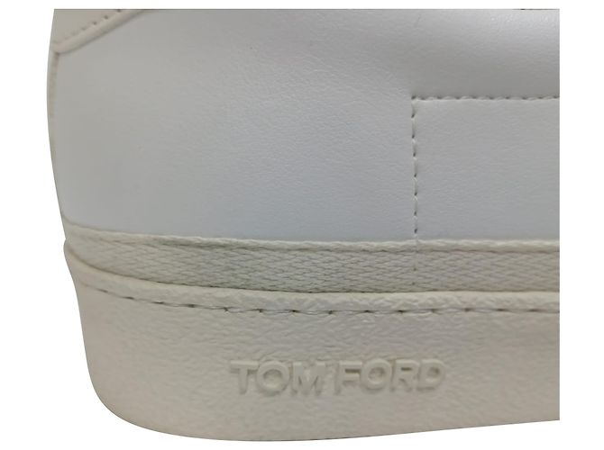 Tênis Bannister Tom Ford em couro branco Cru - vista 5