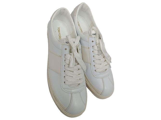 Tênis Bannister Tom Ford em couro branco Cru - vista 6