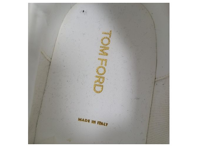 Tênis Bannister Tom Ford em couro branco Cru - vista 7