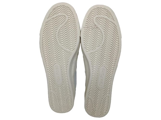 Tênis Bannister Tom Ford em couro branco Cru - vista 8