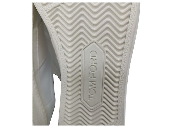 Tênis Bannister Tom Ford em couro branco Cru - vista 9